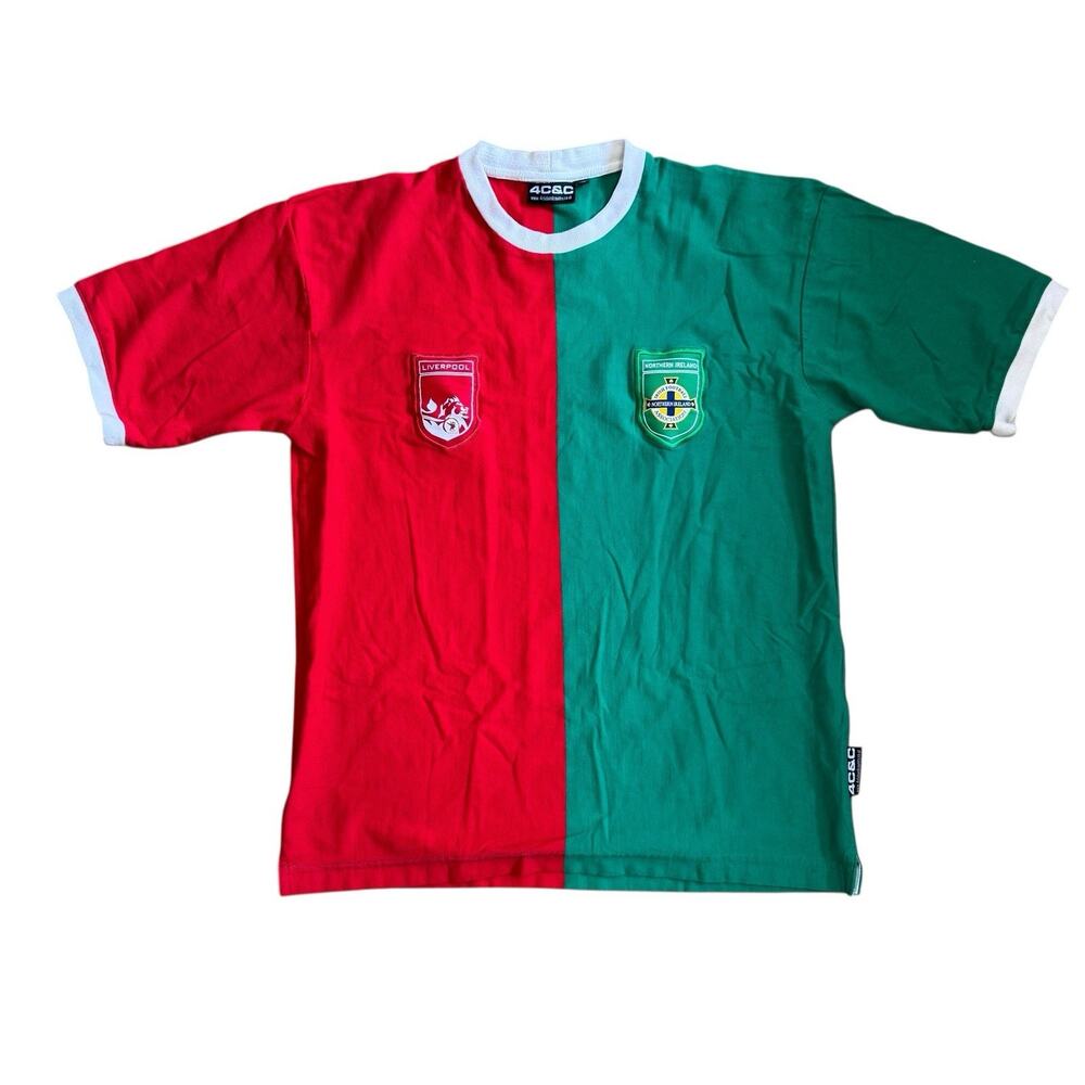 Liverpool Northern Ireland 4C&C Football Shirt Green Red Size XL